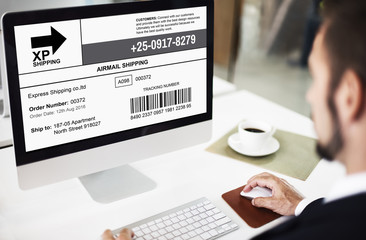Bar Code Order Tracking Number Concept