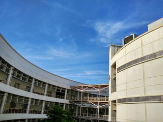 Building and sky blue