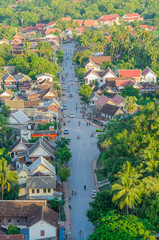 Viewpoint and landscape in luang prabang, Laos.