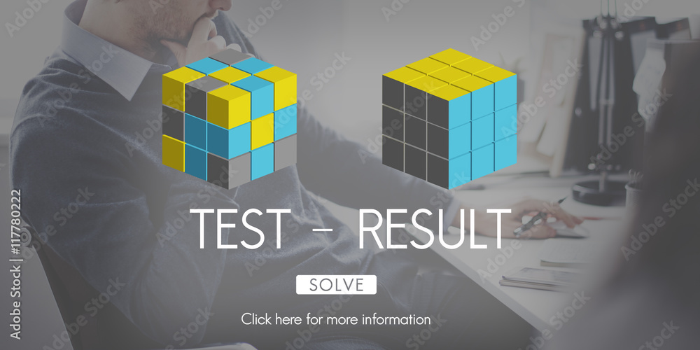 Poster test result development evaluation progress concept