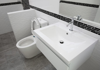 toilet and bathroom in modern style