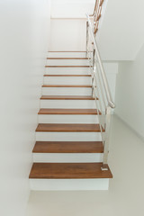 Interior - wood stairs and handrail