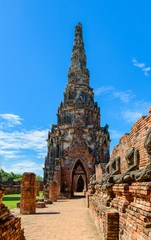 Majestic ruins of 1629 Wat Chai Watthanaram built by King Prasat