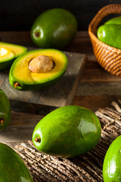 Raw Green Organic Florida Avocados