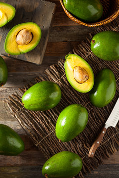 Raw Green Organic Florida Avocados