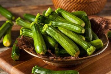 Raw Green Organic Baby Zucchini