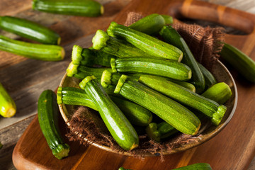 Raw Green Organic Baby Zucchini
