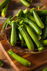 Raw Green Organic Baby Zucchini