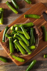 Raw Green Organic Baby Zucchini