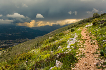 Fototapeta premium A path thru the French Alps