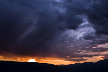 Sunset in the French Alps