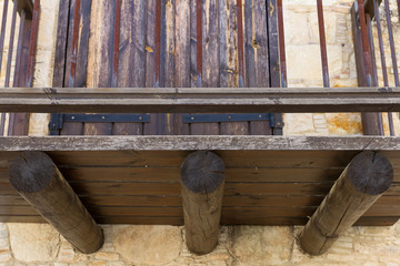 Traditional balcony in the mountain village of Lofou, Cyprus