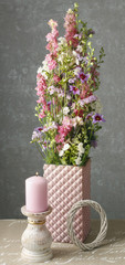 Floral arrangement with phlox and leucocoryne flowers
