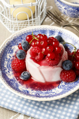 Panna cotta italian dessert