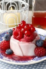 Panna cotta italian dessert