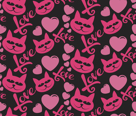 Love pattern retro 