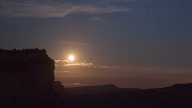 beautiful mountain range night landscape