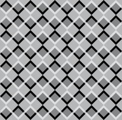 Fun pattern with grey and black rhombus