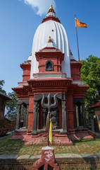 A temple to Shiva at the Pashupatinath temple complex in Nepal.