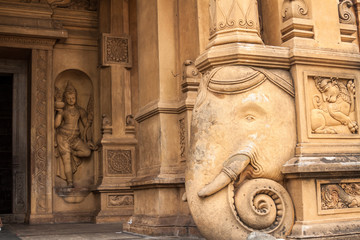 The entrance at the Kelaniya temple in Sri Lanka.