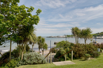Fototapeta na wymiar Beach gardens at Swanage in Dorset