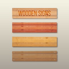 Wooden signs