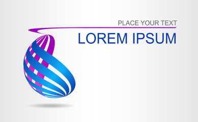 Abstract vector sign in sphere shape.