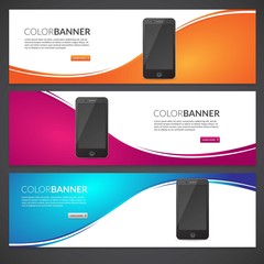 Color banners with mobile phones