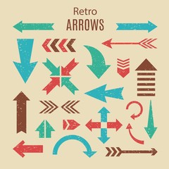 Variety of retro arrows
