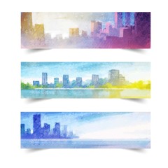 Cityscape banners