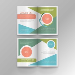 Colorful modern magazine template