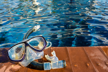 Snorkel by the swimming pool
