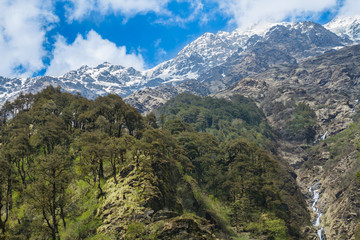 Fototapeta na wymiar A vista of the Yamunotri Valley in the Himalayas