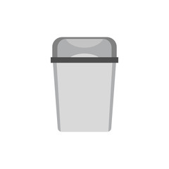 Kitchen garbage can icon in flat style isolated on white background