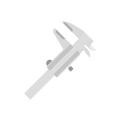 Caliper icon in flat style isolated on white background. Tool symbol