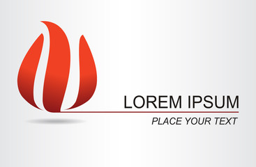 Abstract vector fire sign.