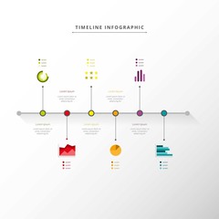 Timeline infographic in minimal style