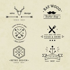 Hipster logos collection