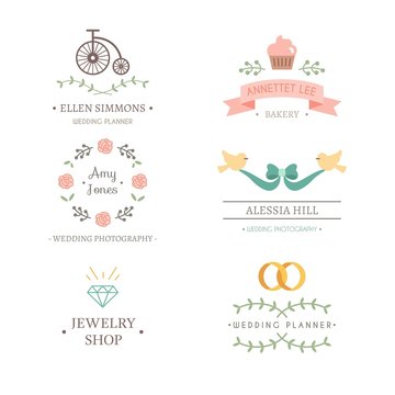Lovely wedding logos