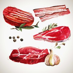 Hand painted meat