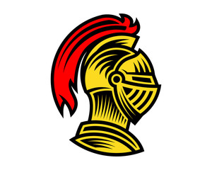 Vector of knight helmet, could be use as logo, icon, etc