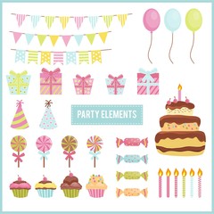 Lovely birthday party elements
