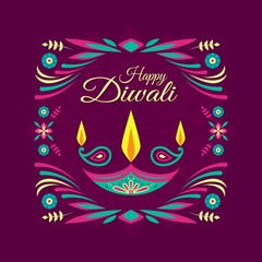 Colorful abstract Diwali background