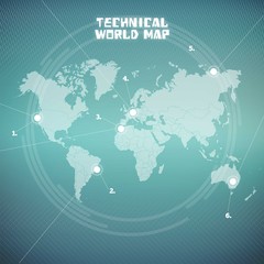 Seagreen Technical World Map