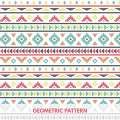 Colored geometric pattern in tribal style