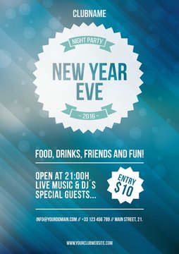 New Year Eve 2016 Party Poster