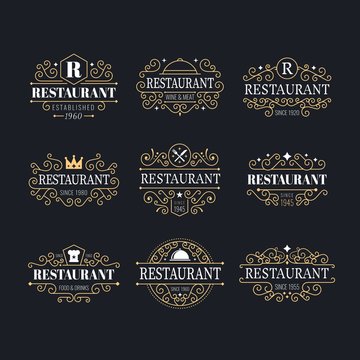 Ornamental restaurant logos