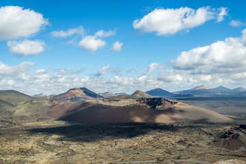 Fototapeta premium Volcanoe landscape in Lanzarote, Canary Islands, Spain