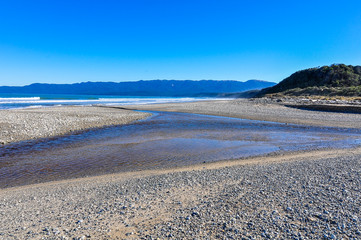 On the seaside in South Island, New Zealand