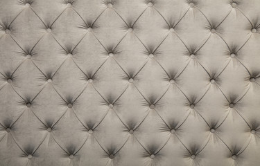 White capitone tufted fabric upholstery texture